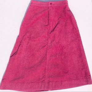 Uniqlo Pink Corduroy Midi Skirt in US size 4